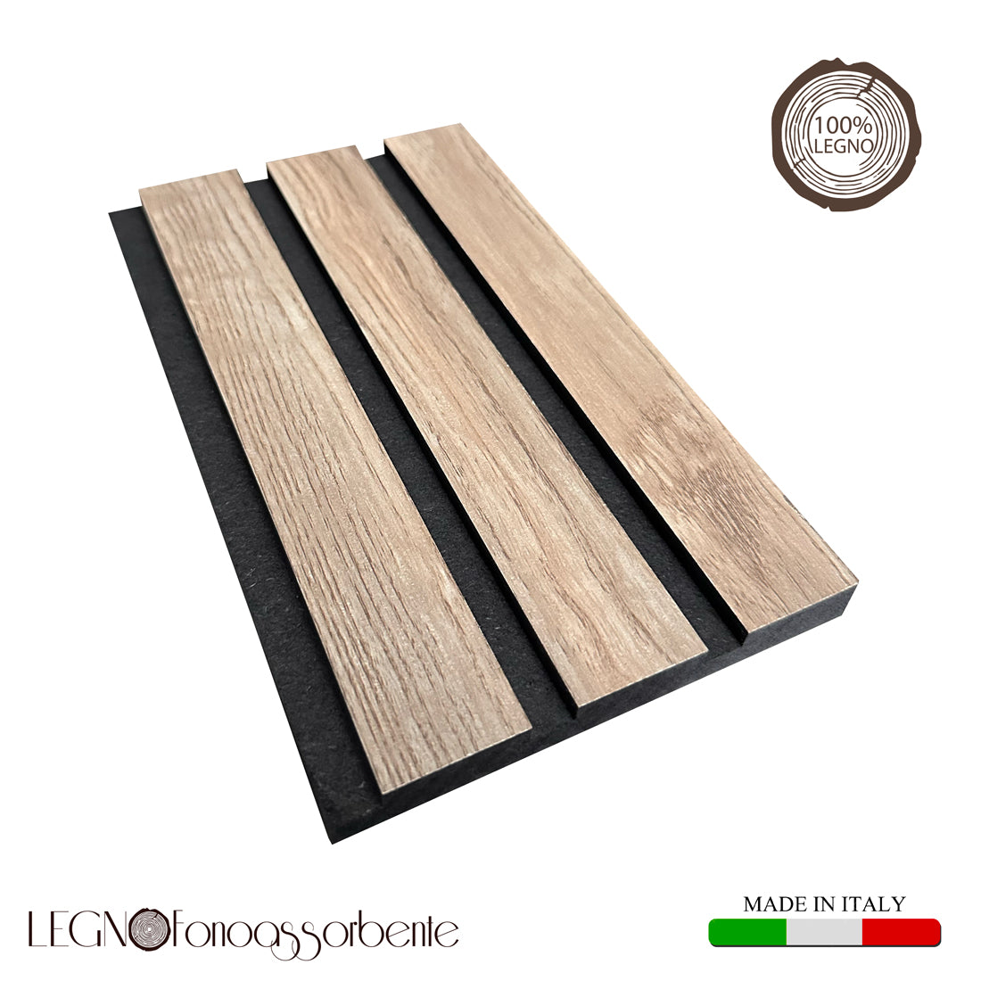 CAMPIONE | Pannello Dogato Fonoassorbente | 100% Legno